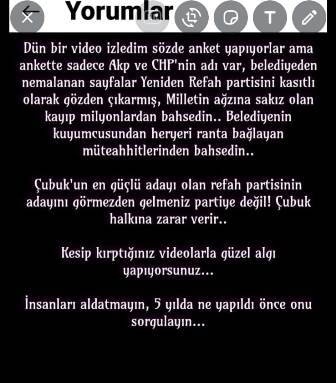 ÇUBUK’TA SİYASET BU KADAR ÇİRKEFLEŞMEMİŞTİ