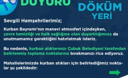 KURBAN ATIK TOPLAMA MERKEZLERİ BELİRLENDİ